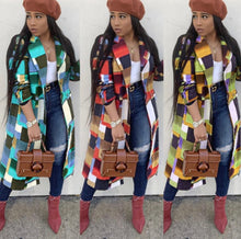 Load image into Gallery viewer, Plus Size Fashion Plaid Print Coats
