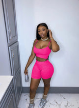 Load image into Gallery viewer, Solid Cami Top And Shorts Two Piece Sets