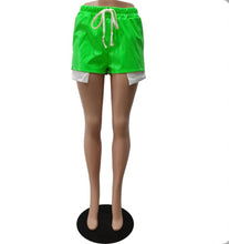 Load image into Gallery viewer, Tie Up PU Leather Split Shorts