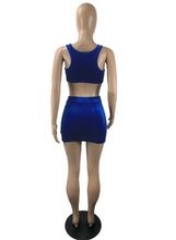 Load image into Gallery viewer, Velvet Solid Color Vest And Mini Skirt Two Piece Sets