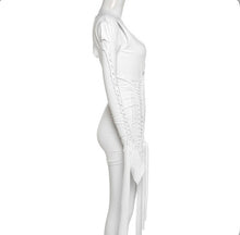 Load image into Gallery viewer, Solid long Sleeve Shawl Holes Bandage Skirt 2 Piece Set