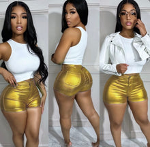 Load image into Gallery viewer, Metallic Candy Color Fashion Shorts