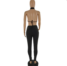 Load image into Gallery viewer, Fashion Sexy Solid Color Backless Top And Pants Two Piece Set