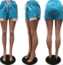 Load image into Gallery viewer, Tie Up PU Leather Split Shorts