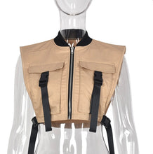 Load image into Gallery viewer, Trendy Sleeveless Zipper Buckle Top