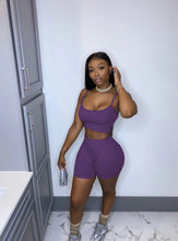 Load image into Gallery viewer, Solid Cami Top And Shorts Two Piece Sets