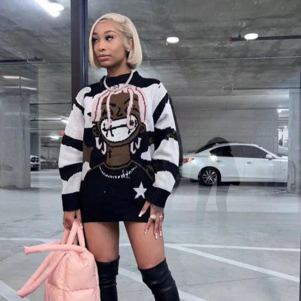 Loose Long Sleeve Pullover Sweater