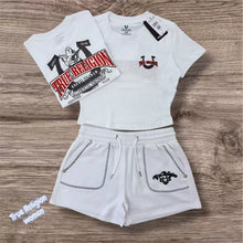Load image into Gallery viewer, VIP1 Print Short Sleeve Tops Shorts 2 Piece Set
