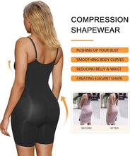 Load image into Gallery viewer, SHAPERX Shapewear for Women Tummy Control Bodysuit Mid Thigh Body Shaper Shorts for a Lifted Look
