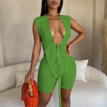 Load image into Gallery viewer, Sexy Bandage Tops And Shorts Two Piece Set
