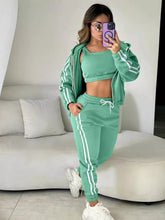 Load image into Gallery viewer, Fashion Hooded Padded Vest Sport Three Piece Pants Set
