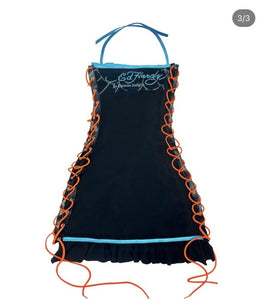 VIP1 Print Drawstring Halter Bow Tie Mini Dress
