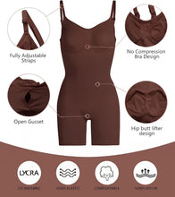 Load image into Gallery viewer, SHAPERX Shapewear for Women Tummy Control Bodysuit Mid Thigh Body Shaper Shorts for a Lifted Look
