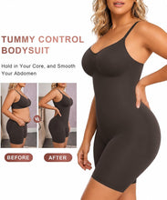 Load image into Gallery viewer, SHAPERX Shapewear for Women Tummy Control Bodysuit Mid Thigh Body Shaper Shorts for a Lifted Look
