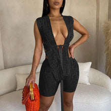 Load image into Gallery viewer, Sexy Bandage Tops And Shorts Two Piece Set
