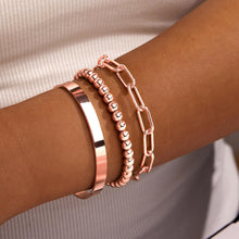 Load image into Gallery viewer, Gokeey Gold Bracelets Set for Women Non Tarnish, Waterproof 14K Gold Plated Sterling Silver Chunky Cuff Bracelet Stackable Gold Bangles Bracelet for Women Trendy Fashion Accessories Tie Knot Cuban Rope Paperclip Beaded Bracelet Stack Jewelry Mothers Day G
