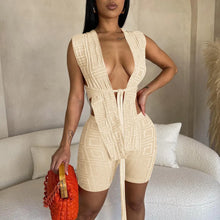 Load image into Gallery viewer, Sexy Bandage Tops And Shorts Two Piece Set
