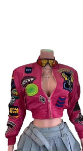 Long Sleeve Embroidered Jacket Baseball Coat