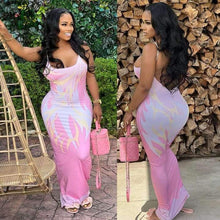 Load image into Gallery viewer, Sexy Printed Backless Sling Maxi Dress
