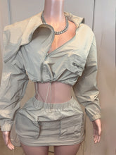 Load image into Gallery viewer, Solid Color Zipper Long Sleeve Coat Skirt Suit
