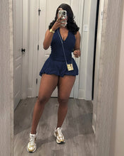 Load image into Gallery viewer, Solid Color Sleeveless Zipper Romper
