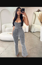 Load image into Gallery viewer, Sexy Backless Striped Jumpsuit
