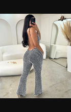 Load image into Gallery viewer, Sexy Backless Striped Jumpsuit
