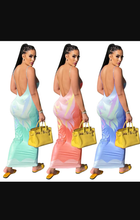 Load image into Gallery viewer, Sexy Printed Backless Sling Maxi Dress
