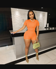 Load image into Gallery viewer, Casual Solid Sport Short Sleeve Shorts Two Piece Sets
