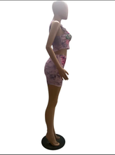 Load image into Gallery viewer, Printed Sleeveless Top Skirt Two Piece Set
