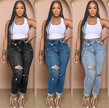 Load image into Gallery viewer, Plus Size Fashion Holes Tight Jeans
