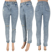 Load image into Gallery viewer, Plus Size Fashion Holes Tight Jeans
