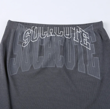 Load image into Gallery viewer, Sexy Letter Print Slim Fit T-shirt Mini Skirt Suit
