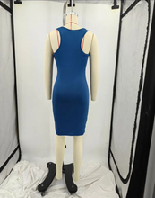 Load image into Gallery viewer, Solid Color Print Mini Dress

