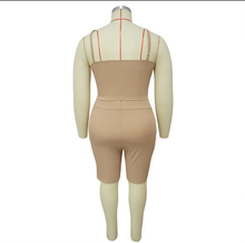 Load image into Gallery viewer, Plus Size Casual Solid Sling Vest And Shorts Sport Suit

