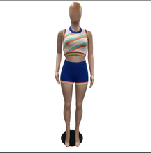 Load image into Gallery viewer, Fashion Sleeveless Vest And Shorts Two Piece Set
