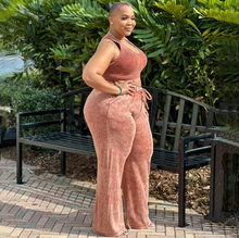 Load image into Gallery viewer, Plus Size Sleeveless Tank Tops And Wide Leg Pants Suit
