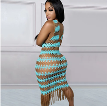 Load image into Gallery viewer, Sexy Sleeveless Knits Tassel Midi Dress
