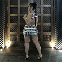 Load image into Gallery viewer, Fashion Sexy Hollow Slim Fit Printed Dress
