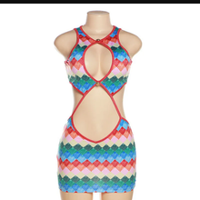 Load image into Gallery viewer, Fashion Sexy Hollow Slim Fit Printed Dress
