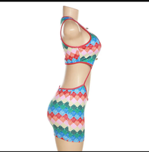 Load image into Gallery viewer, Fashion Sexy Hollow Slim Fit Printed Dress
