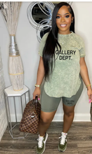 Load image into Gallery viewer, Plus Size Casual Letter Print Short Sleeve 2 Piece Shorts Set
