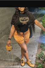 Load image into Gallery viewer, Print Short Sleeve Two Piece Shorts Set
