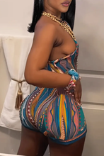 Load image into Gallery viewer, Printed One Shoulder Rompers

