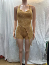 Load image into Gallery viewer, Sexy Hollow Out Sequin Backless Two Piece Shorts Set
