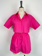 Load image into Gallery viewer, Short Sleeve Shirt And Shorts Two Piece Set
