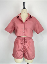 Load image into Gallery viewer, Short Sleeve Shirt And Shorts Two Piece Set
