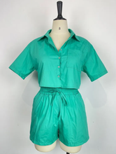 Load image into Gallery viewer, Short Sleeve Shirt And Shorts Two Piece Set
