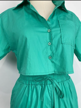 Load image into Gallery viewer, Short Sleeve Shirt And Shorts Two Piece Set
