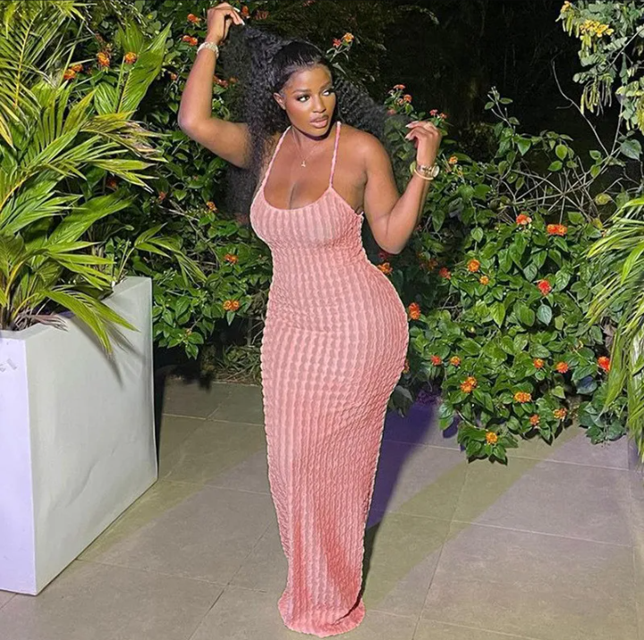 Backless Sexy Solid Maxi Dress